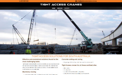 OPEN - SITE::In a new window... Tight Access Cranes